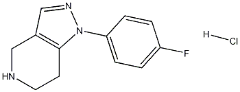 1-(4-fluorophenyl)-4,5,6,7-tetrahydro-1H-pyrazolo[4,3-c]pyridine hydrochloride Structure
