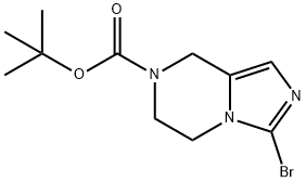 TERT-BUTYL 3-BROMO-5,6-DIHYDROIMIDAZO[1,5-A]PYRAZINE-7(8H)-CARBOXYLATE Struktur