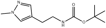 Tert-butyl 2-(1-methyl-1H-pyrazol-4-yl)ethylcarbamate, 1188264-99-4, 结构式
