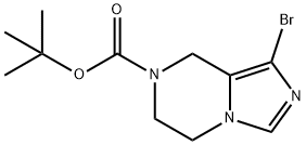 1-ブロモ-5,6-ジヒドロイミダゾ[1,5-A]ピラジン-7(8H)-カルボン酸TERT-ブチルチル 化学構造式