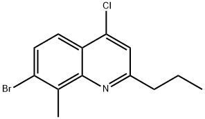 7-溴-4-氯-8-甲基-2-丙基喹啉 结构式