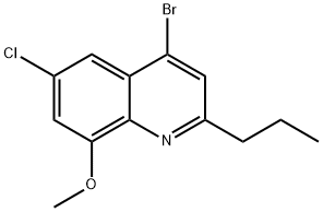 4-Bromo-6-chloro-8-methoxy-2-propylquinoline,1189105-63-2,结构式