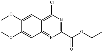 Ethyl 4-chloro-6,7-dimethoxyquinazoline-2-carboxylate 化学構造式