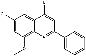 4-Bromo-6-chloro-8-methoxy-2-phenylquinoline Structure