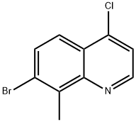 7-BROMO-4-CHLORO-8-METHYLQUINOLINE,1189106-50-0,结构式