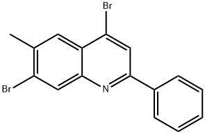 4,7-Dibromo-6-methyl-2-phenylquinoline Structure