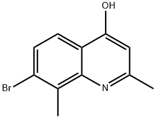 7-Bromo-2,8-dimethyl-4-hydroxyquinoline Struktur