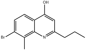 7-Bromo-4-hydroxy-8-methyl-2-propylquinoline Structure
