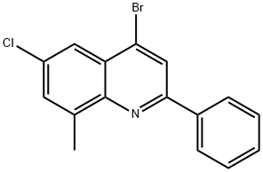 4-Bromo-6-chloro-8-methyl-2-phenylquinoline Structure
