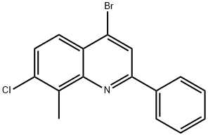 4-Bromo-7-chloro-8-methyl-2-phenylquinoline Structure