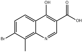 7-Bromo-4-hydroxy-8-methylquinoline-3-carboxylic acid Struktur