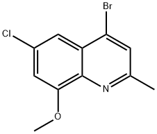 4-Bromo-6-chloro-8-methoxy-2-methylquinoline Structure