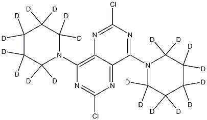 2,6-Dichloro-4,8-(dipiperidino-D20)-pyrimido[5,4-d]pyrimidine Structure