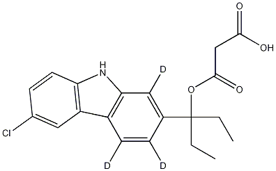Diethyl-(6-chloro-2-carbazolyl)methyl-d3 Malonate Structure