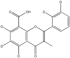 3-Methylflavone-8-carboxylic Acid-d5 Struktur