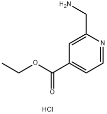 2-(アミノメチル)イソニコチン酸エチル塩酸塩 化学構造式