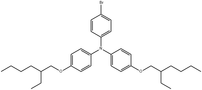 4-Bromo-N,N-bis[4-(2-ethylhexyloxy)phenyl]-aniline Structure