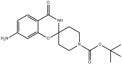 tert-Butyl7-amino-4-oxo-3,4-dihydrospiro[benzo[e][1,3]oxazine-2,4'-piperidine]-1'-carboxylate Structure