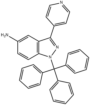 3-(pyridin-4-yl)-1-trityl-1H-indazol-5-amine 化学構造式