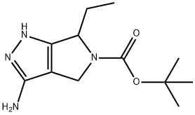 3-氨基-6-乙基-4,6-二氢吡咯并[3,4-C]吡唑-5(1H)-羧酸叔丁酯, 1196153-31-7, 结构式