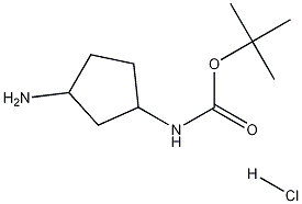 (3-Amino-cyclopentyl)-carbamicacidtert-butylesterhydrochloride Structure