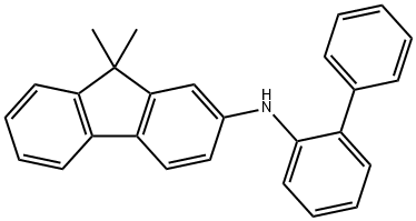 2-(2-ビフェニリル)アミノ-9,9-ジメチルフルオレン 化学構造式