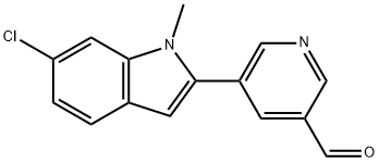 5-(6-Chloro-1-methyl-indol-2-yl)nicotinaldehyde Struktur
