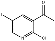 1-(2-クロロ-5-フルオロピリジン-3-イル)エタノン 化学構造式