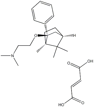 N,N-二甲基-2-[[(1R,2R,4R)-1,7,7-三甲基-2-苯基二环[2.2.1]庚-2-基]氧基]乙胺富马酸盐,120444-74-8,结构式