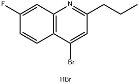 4-Bromo-7-fluoro-2-propylquinoline hydrobromide Structure