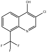 3-Chloro-4-hydroxy-8-trifluoromethylquinoline Struktur