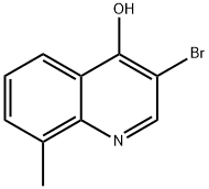 3-Bromo-4-hydroxy-8-methylquinoline Structure