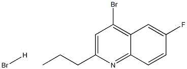 4-Bromo-6-fluoro-2-propylquinoline hydrobromide Structure
