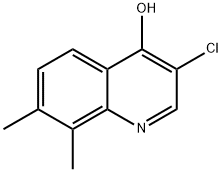 3-Chloro-7,8-dimethyl-4-hydroxyquinoline Struktur