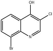 3-Chloro-8-bromo-4-hydroxyquinoline Struktur