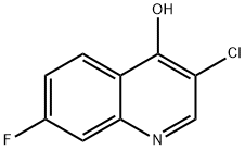 3-Chloro-7-fluoro-4-hydroxyquinoline Struktur