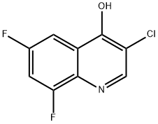 3-Chloro-6,8-difluoro-4-hydroxyquinoline Struktur