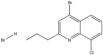 4-Bromo-8-chloro-2-propylquinoline hydrobromide Structure