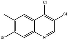 7-Bromo-3,4-dichloro-6-methylquinoline Structure