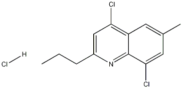 4,8-Dichloro-6-methyl-2-propylquinoline hydrochloride 结构式