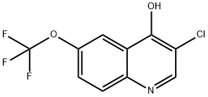 3-Chloro-4-hydroxy-6-trifluoromethoxyquinoline Struktur