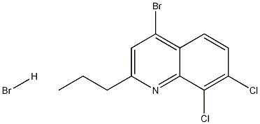 4-Bromo-7,8-dichloro-2-propylquinoline hydrobromide Structure