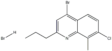 4-Bromo-7-chloro-8-methyl-2-propylquinoline hydrobromide Structure