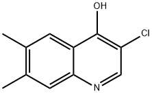 3-Chloro-6,7-dimethyl-4-hydroxyquinoline Struktur