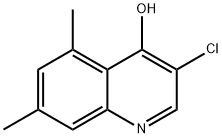3-Chloro-5,7-dimethyl-4-hydroxyquinoline Struktur