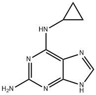 N6-シクロプロピル-9H-プリン-2,6-ジアミン 化学構造式