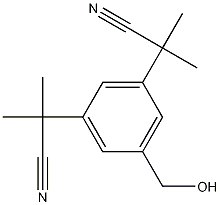 2-[3-(1-氰基-1-甲基乙基)-5-(羟甲基)苯基]-2-甲基丙腈, 120511-88-8, 结构式