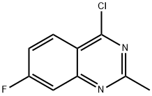 4-氯-7-氟-2-甲基喹唑啉 结构式