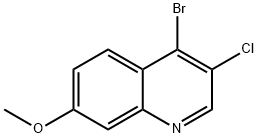 4-Bromo-3-chloro-7-methoxyquinoline 化学構造式