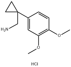 (1-(3,4-dimethoxyphenyl)cyclopropyl)methanamine hydrochloride Structure